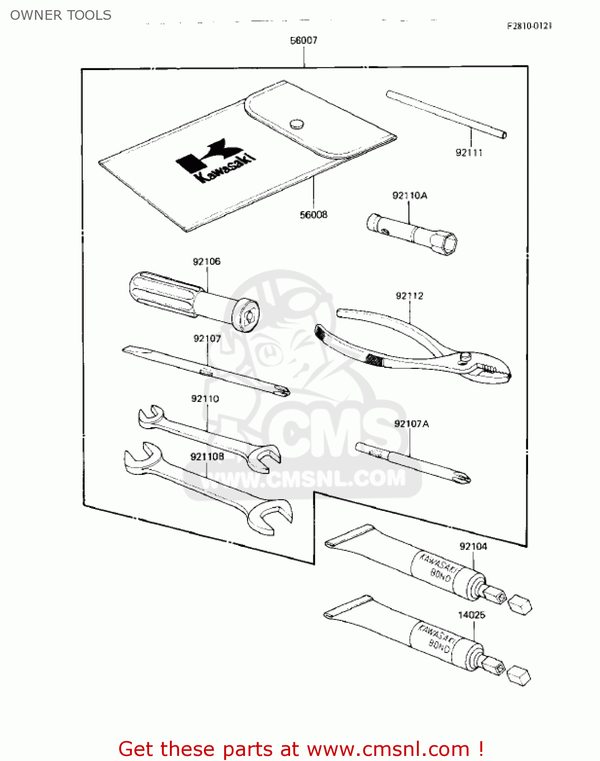 OWNER TOOLS KZ550M1 SHAFT 1983 USA CANADA / LTD
