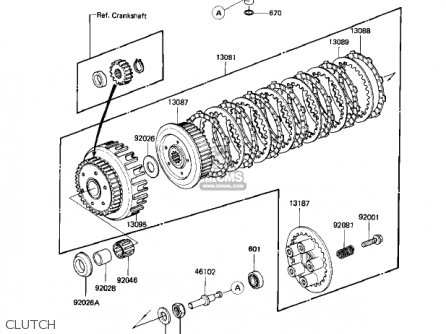 CLUTCH - KZ550M1 SHAFT 1983 USA CANADA / LTD