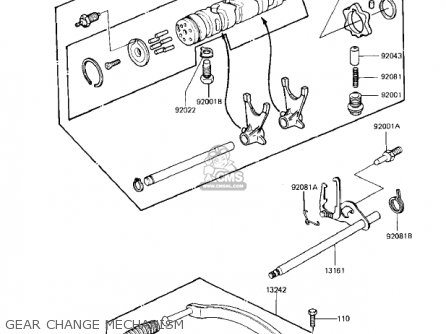 GEAR CHANGE MECHANISM - KZ550M1 SHAFT 1983 USA CANADA / LTD