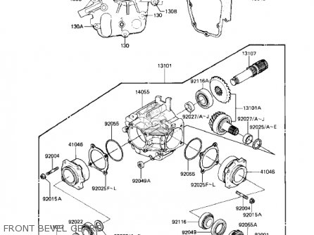 FRONT BEVEL GEARS - KZ550M1 SHAFT 1983 USA CANADA / LTD