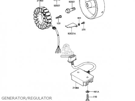 GENERATOR/REGULATOR - KZ550M1 SHAFT 1983 USA CANADA / LTD