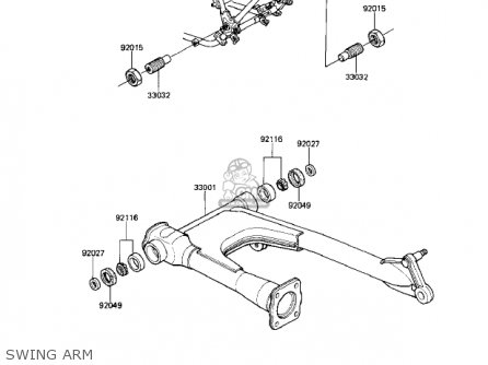 SWING ARM - KZ550M1 SHAFT 1983 USA CANADA / LTD