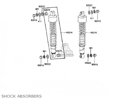 SHOCK ABSORBERS - KZ550M1 SHAFT 1983 USA CANADA / LTD