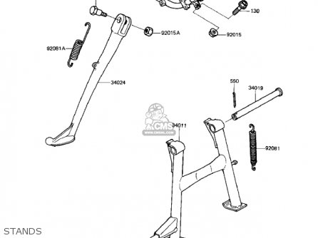 STANDS - KZ550M1 SHAFT 1983 USA CANADA / LTD