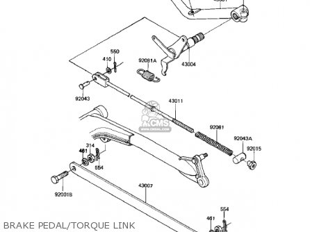 BRAKE PEDAL/TORQUE LINK - KZ550M1 SHAFT 1983 USA CANADA / LTD