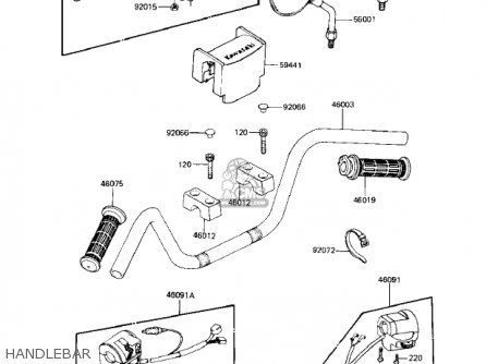 HANDLEBAR - KZ550M1 SHAFT 1983 USA CANADA / LTD