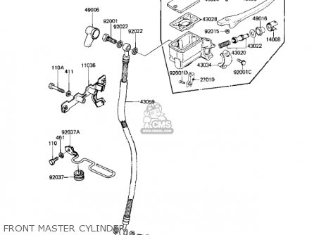 FRONT MASTER CYLINDER - KZ550M1 SHAFT 1983 USA CANADA / LTD