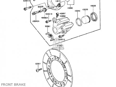 FRONT BRAKE - KZ550M1 SHAFT 1983 USA CANADA / LTD