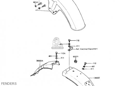 FENDERS - KZ550M1 SHAFT 1983 USA CANADA / LTD
