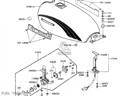 FUEL TANK - KZ550M1 SHAFT 1983 USA CANADA / LTD