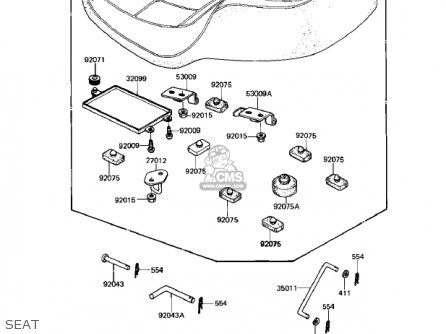 SEAT - KZ550M1 SHAFT 1983 USA CANADA / LTD
