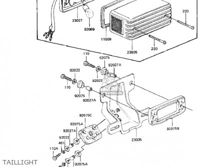 TAILLIGHT - KZ550M1 SHAFT 1983 USA CANADA / LTD