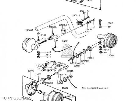 TURN SIGNALS - KZ550M1 SHAFT 1983 USA CANADA / LTD