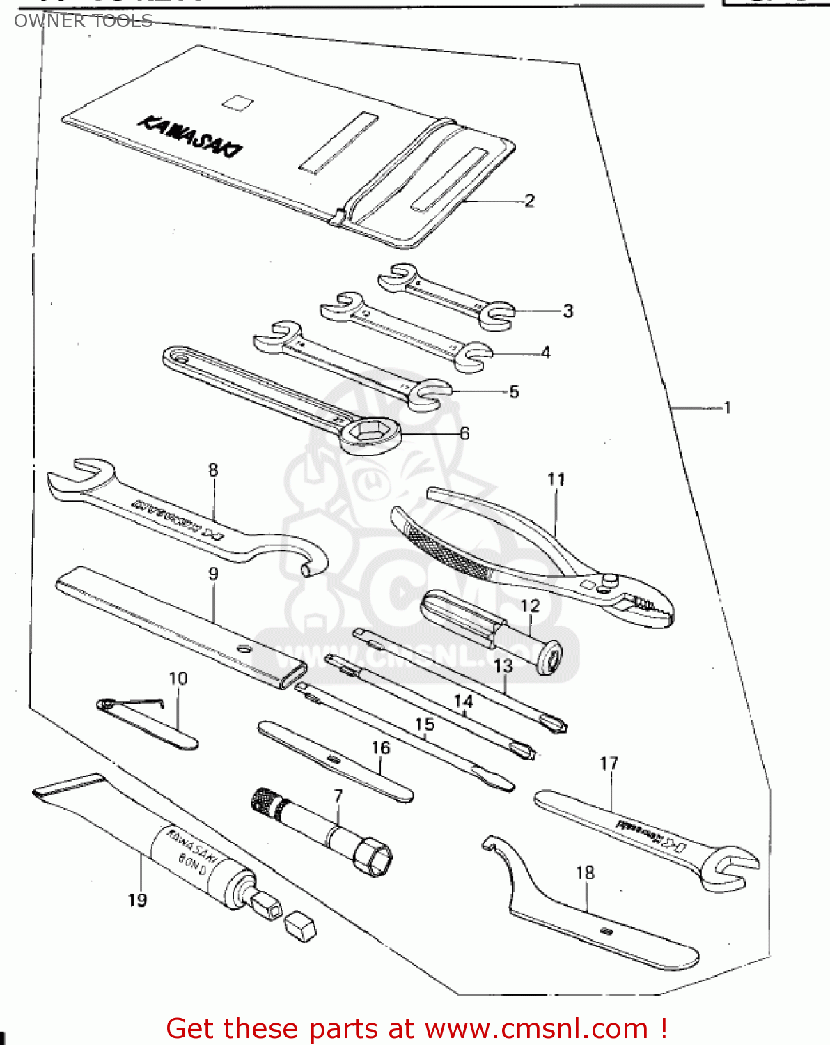 OWNER TOOLS KZ650B1 1977 USA CANADA / MPH KPH