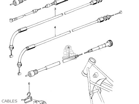 CABLES - KZ650B1 1977 USA CANADA / MPH KPH