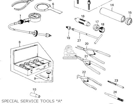 SPECIAL SERVICE TOOLS "A" - KZ650B2 1978 USA CANADA / MPH KPH