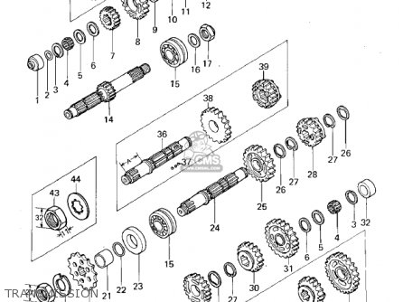TRANSMISSION - KZ650B2 1978 USA CANADA / MPH KPH