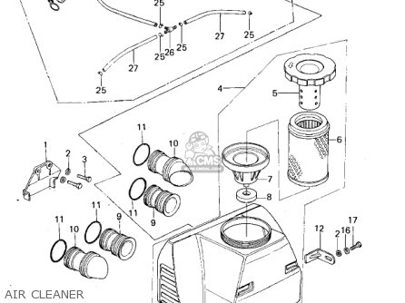 AIR CLEANER - KZ650B2 1978 USA CANADA / MPH KPH