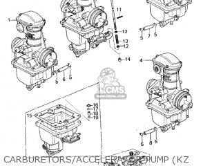 CARBURETORS/ACCELERATOR PUMP (KZ - KZ650B2 1978 USA CANADA / MPH KPH