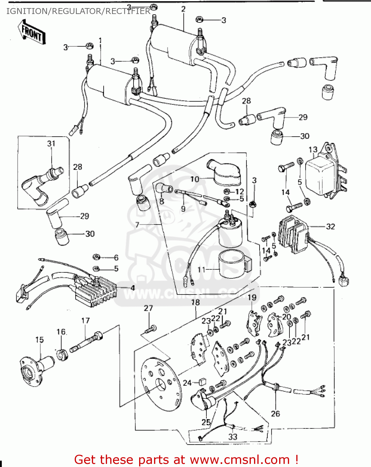 Kawasaki KZ650B2 1978 USA CANADA / MPH KPH IGNITION ... kawasaki bayou wiring diagram 