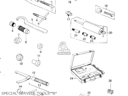 SPECIAL SERVICE TOOLS "B" - KZ650B2A 1978 USA CANADA / MPH KPH