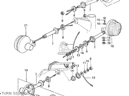 TURN SIGNALS - KZ650B3 1979 USA CANADA / MPH KPH