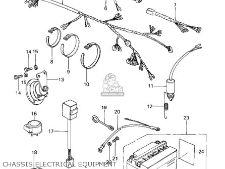CHASSIS ELECTRICAL EQUIPMENT - KZ650B3 1979 USA CANADA / MPH KPH