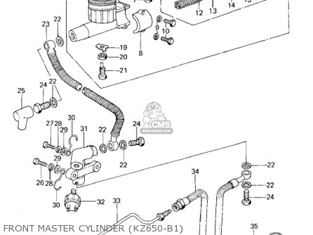 FRONT MASTER CYLINDER (KZ650-B1) - KZ650B3 1979 USA CANADA / MPH KPH