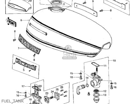 FUEL TANK - KZ650B3 1979 USA CANADA / MPH KPH