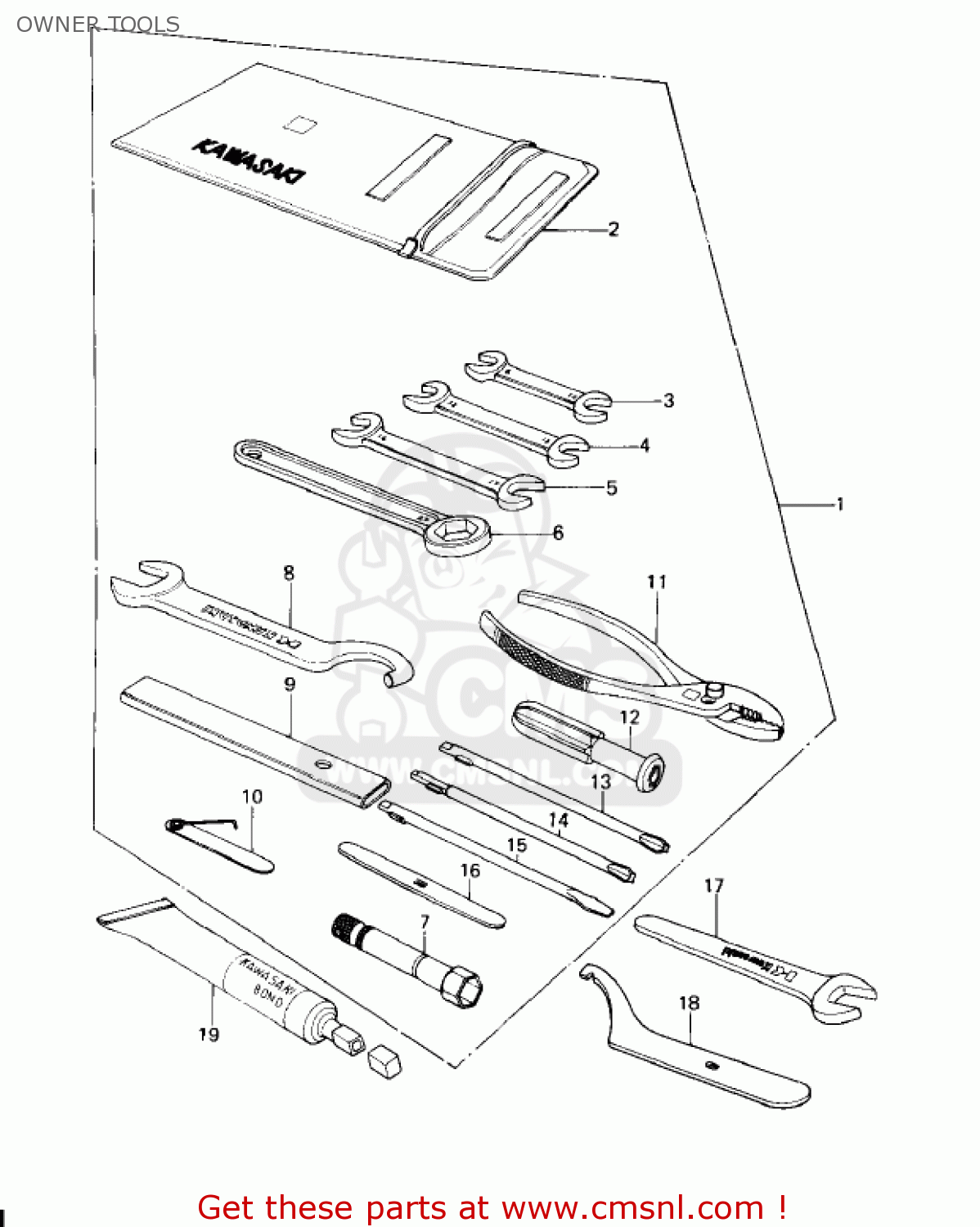 OWNER TOOLS KZ650C1 CUSTOM 1977 USA CANADA / MPH KPH