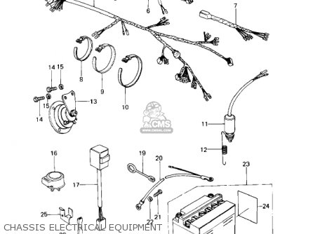 CHASSIS ELECTRICAL EQUIPMENT - KZ650C1 CUSTOM 1977 USA CANADA / MPH KPH