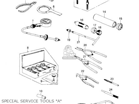 SPECIAL SERVICE TOOLS "A" - KZ650C1 CUSTOM 1977 USA CANADA / MPH KPH