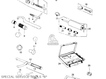 SPECIAL SERVICE TOOLS "B" - KZ650C1 CUSTOM 1977 USA CANADA / MPH KPH