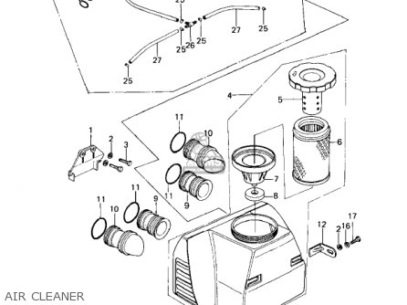 AIR CLEANER - KZ650C1 CUSTOM 1977 USA CANADA / MPH KPH