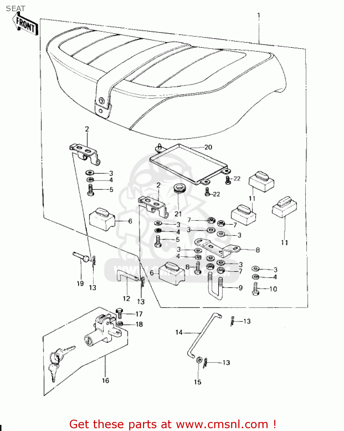 SEAT KZ650C2 CUSTOM 1978 USA CANADA / MPH KPH
