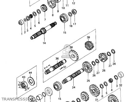 TRANSMISSION - KZ650C2 CUSTOM 1978 USA CANADA / MPH KPH