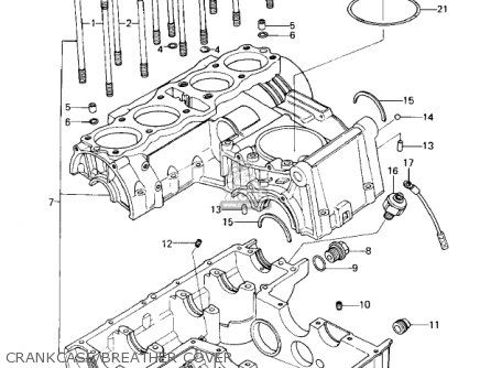 CRANKCASE/BREATHER COVER - KZ650C2 CUSTOM 1978 USA CANADA / MPH KPH