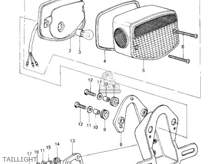 TAILLIGHT - KZ650C2 CUSTOM 1978 USA CANADA / MPH KPH