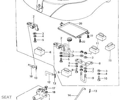 SEAT - KZ650C2 CUSTOM 1978 USA CANADA / MPH KPH