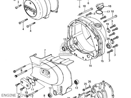 ENGINE COVERS - KZ650C2 CUSTOM 1978 USA CANADA / MPH KPH