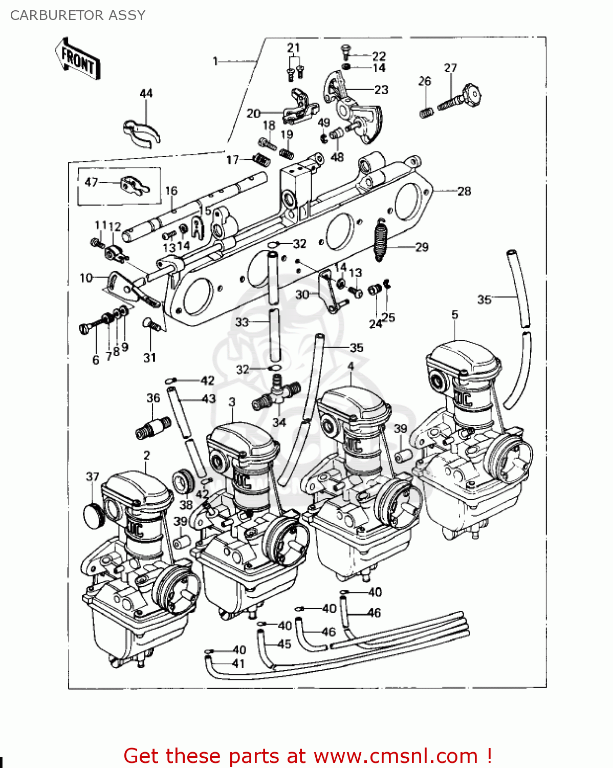 CARBURETOR ASSY KZ650C3 CUSTOM 1979 USA CANADA / MPH KPH