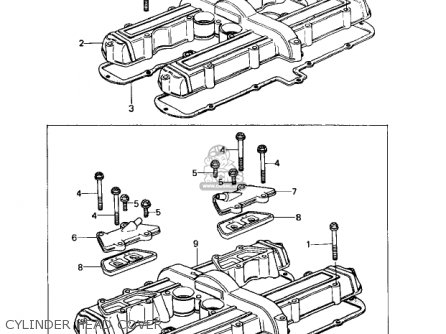CYLINDER HEAD COVER - KZ650C3 CUSTOM 1979 USA CANADA / MPH KPH