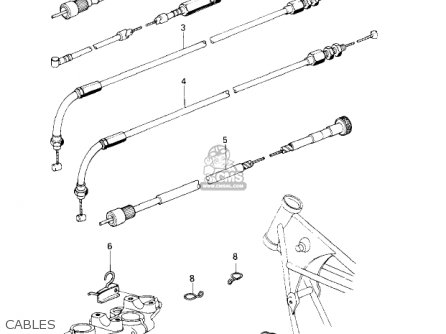 CABLES - KZ650C3 CUSTOM 1979 USA CANADA / MPH KPH