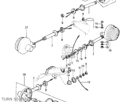 TURN SIGNALS - KZ650C3 CUSTOM 1979 USA CANADA / MPH KPH