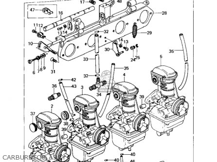 CARBURETOR ASSY - KZ650C3 CUSTOM 1979 USA CANADA / MPH KPH