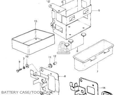 BATTERY CASE/TOOL CASE - KZ650C3 CUSTOM 1979 USA CANADA / MPH KPH