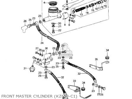 FRONT MASTER CYLINDER (KZ650-C1) - KZ650C3 CUSTOM 1979 USA CANADA / MPH KPH