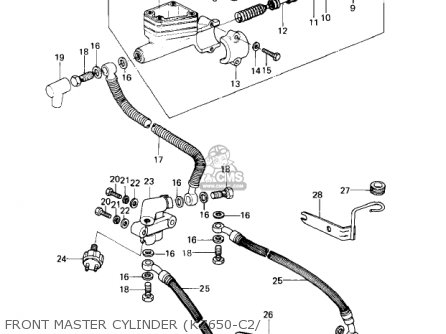 FRONT MASTER CYLINDER (KZ650-C2/ - KZ650C3 CUSTOM 1979 USA CANADA / MPH KPH