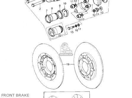FRONT BRAKE - KZ650C3 CUSTOM 1979 USA CANADA / MPH KPH