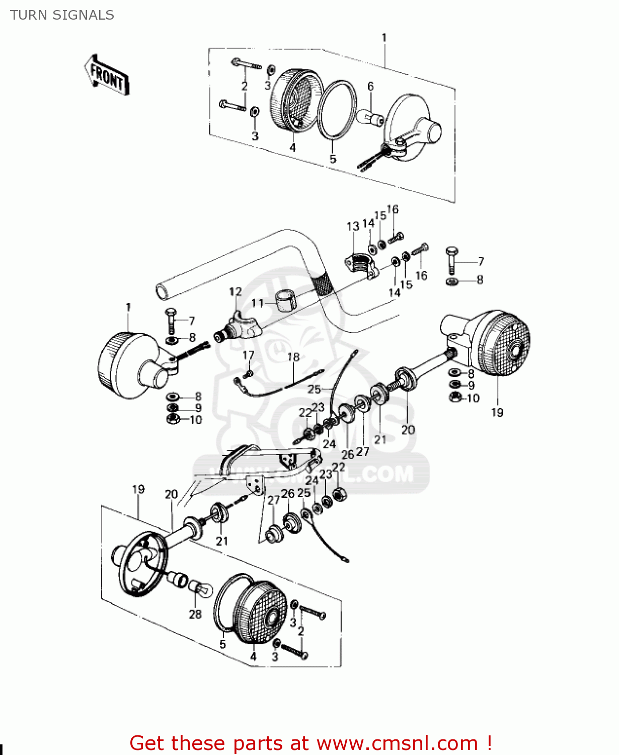 TURN SIGNALS KZ650D1 SR 1978 USA CANADA
